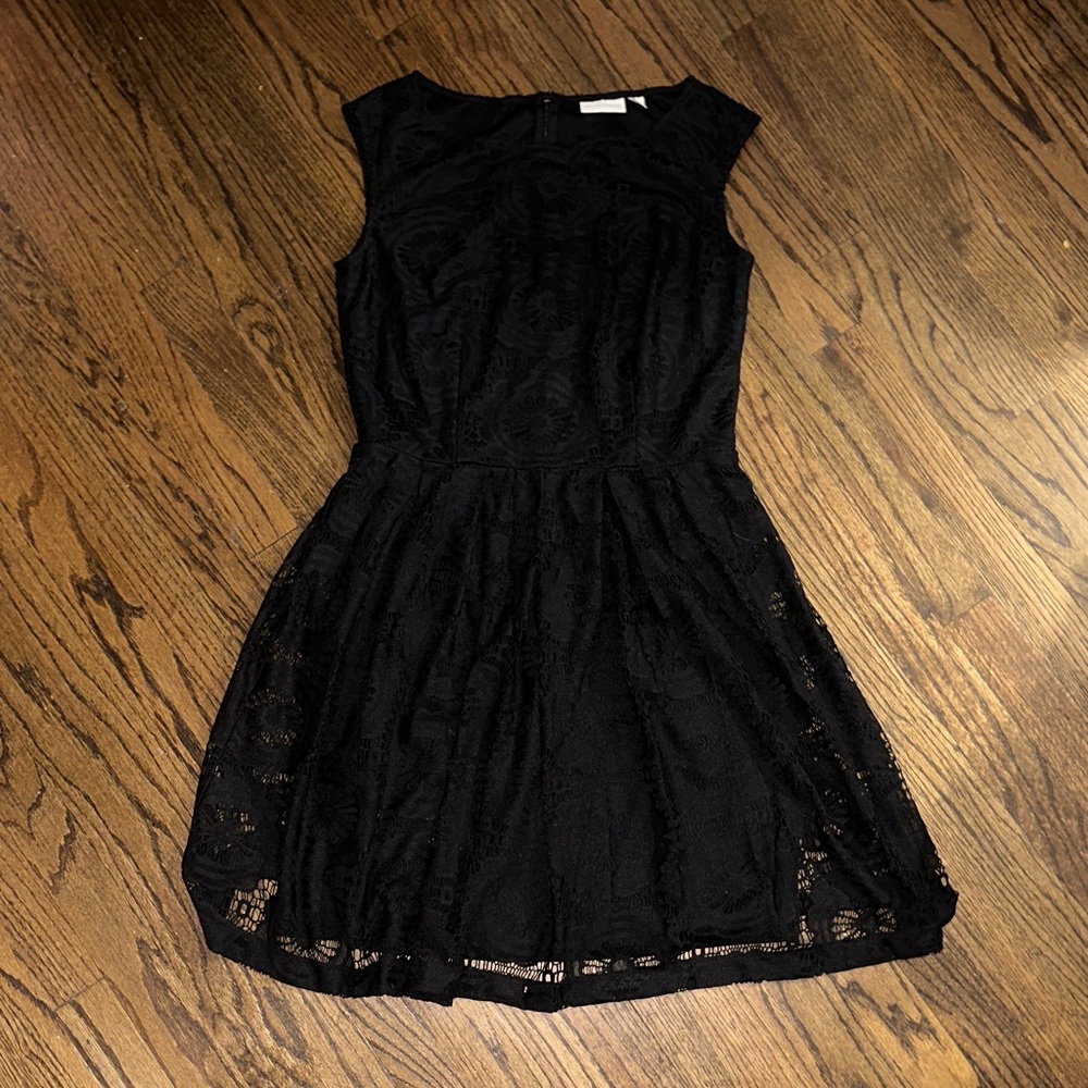 New York & Company Black Lace Top